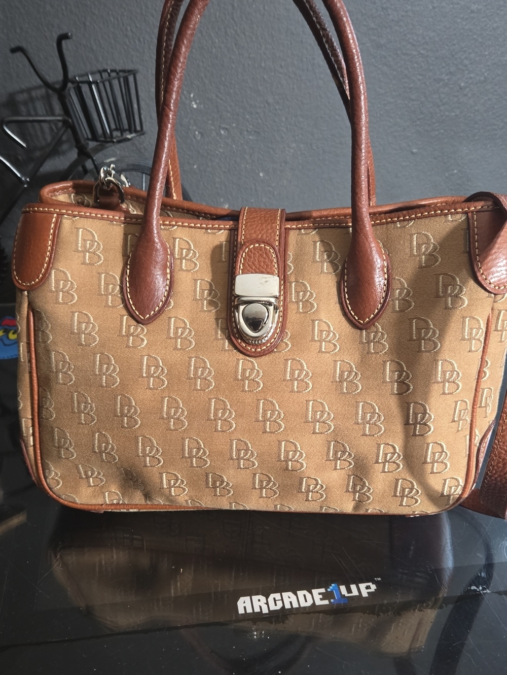 Classic Monogram Tote in Tan and Brown